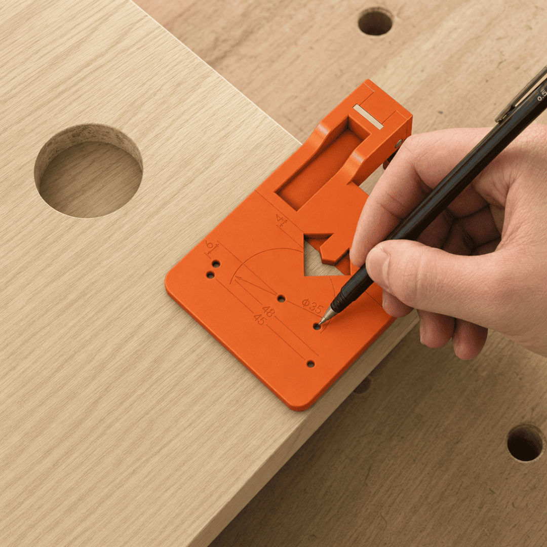 Cabinet Hinge Positioning Jig