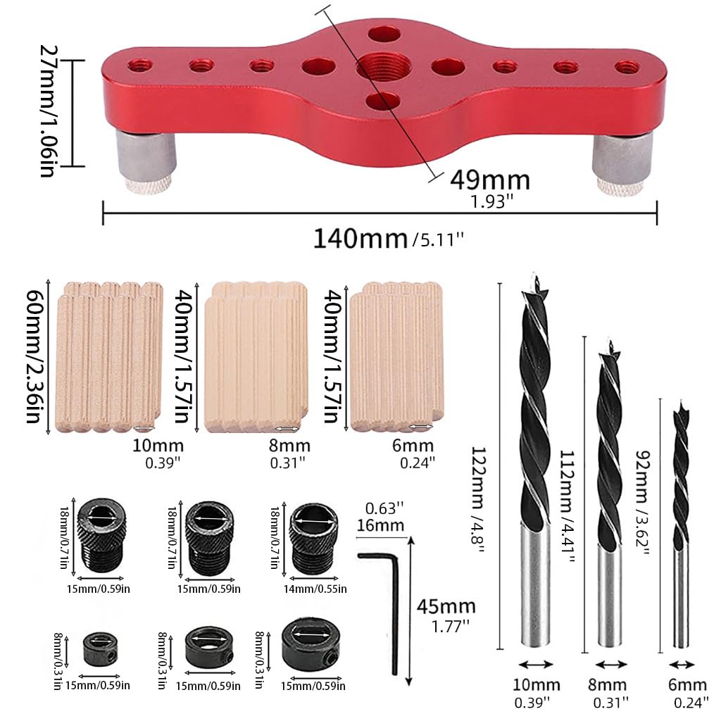 Dowel Jig Kit with Centering Line Scriber