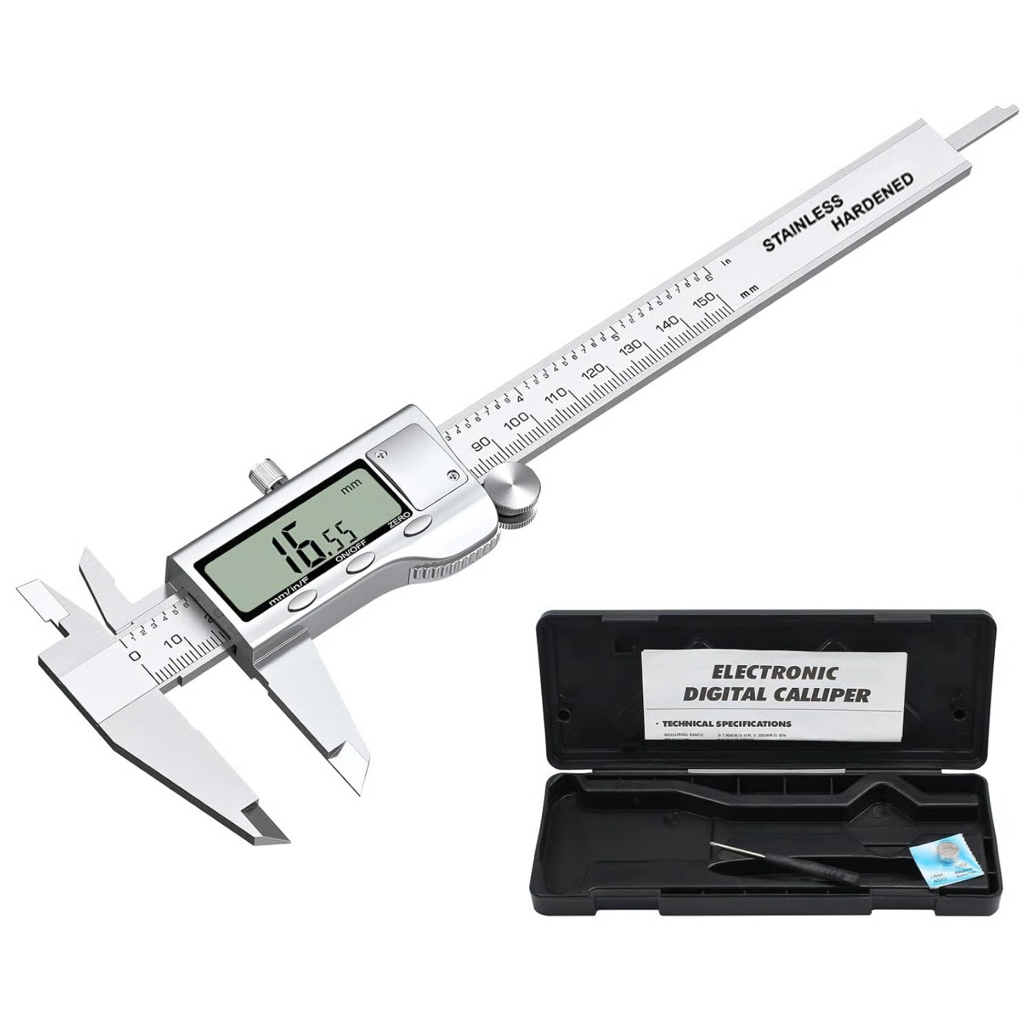 High-Precision Stainless-Steel Digital Vernier Caliper 6 inch/150mm