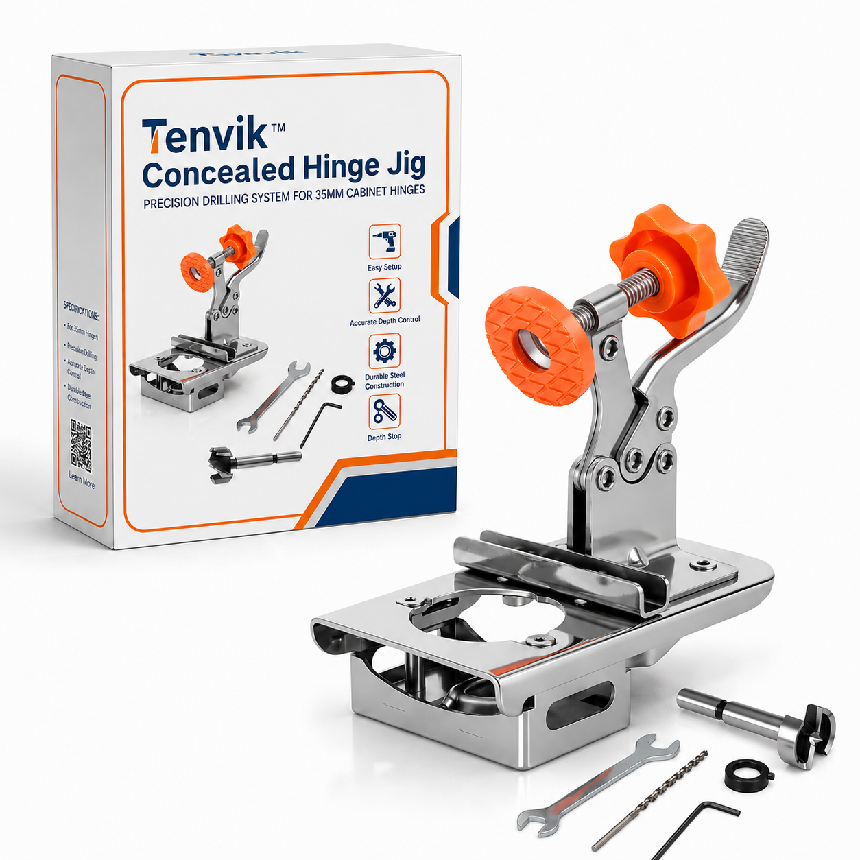 Concealed Hinge Jig — 35mm Hole Drill Guide