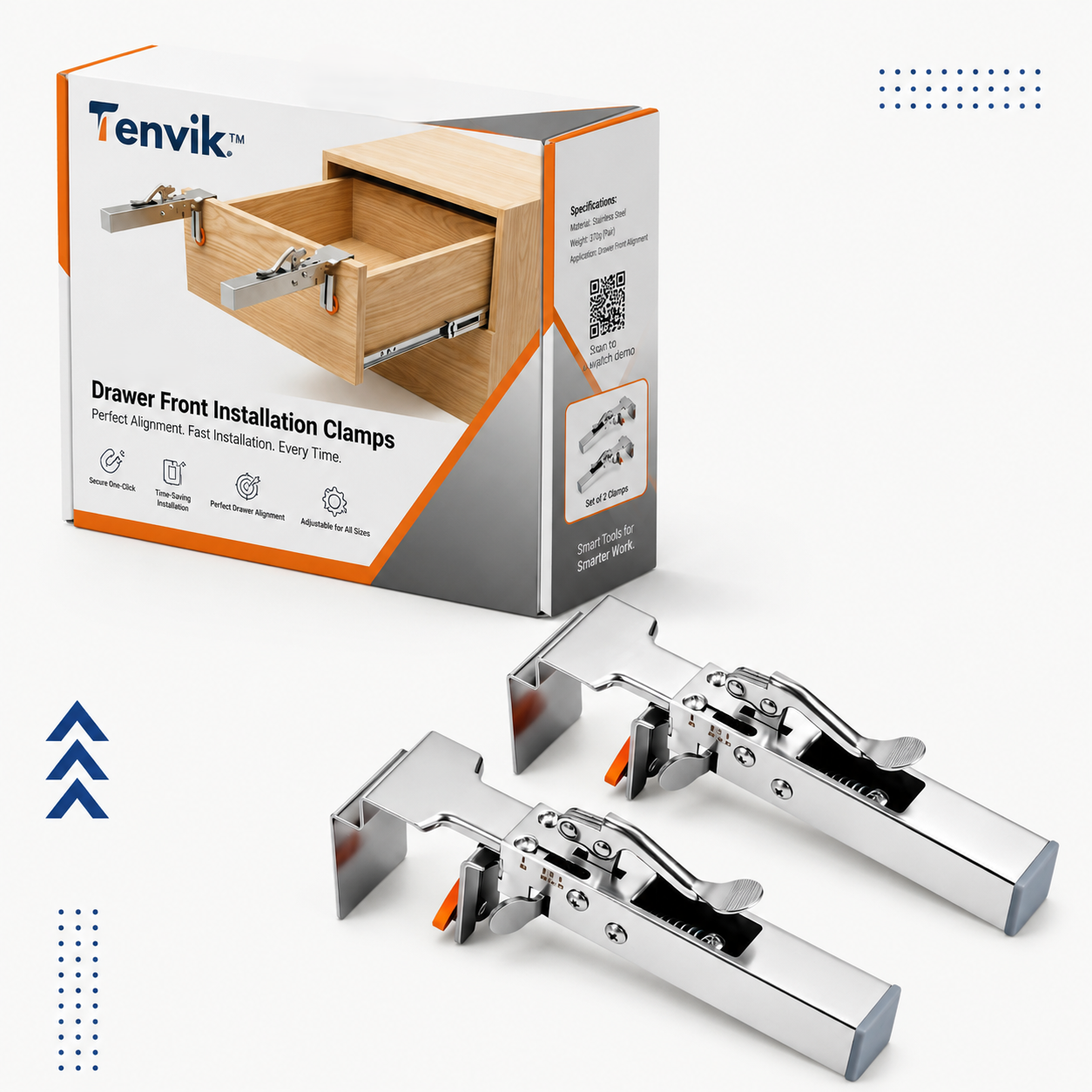 Drawer Front Installation Clamps Set
