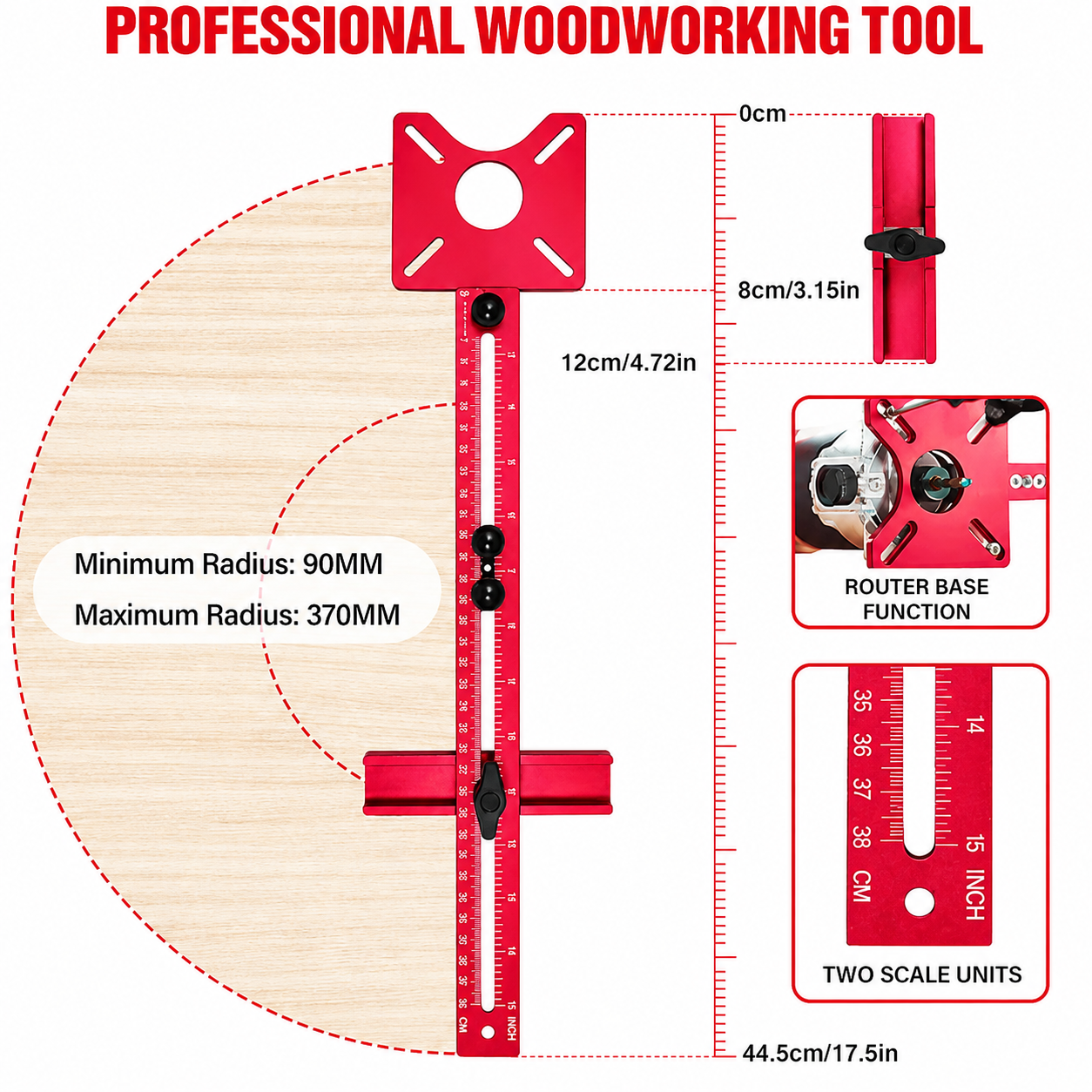 Tenvik 4-in-1 Router Milling Groove Bracket