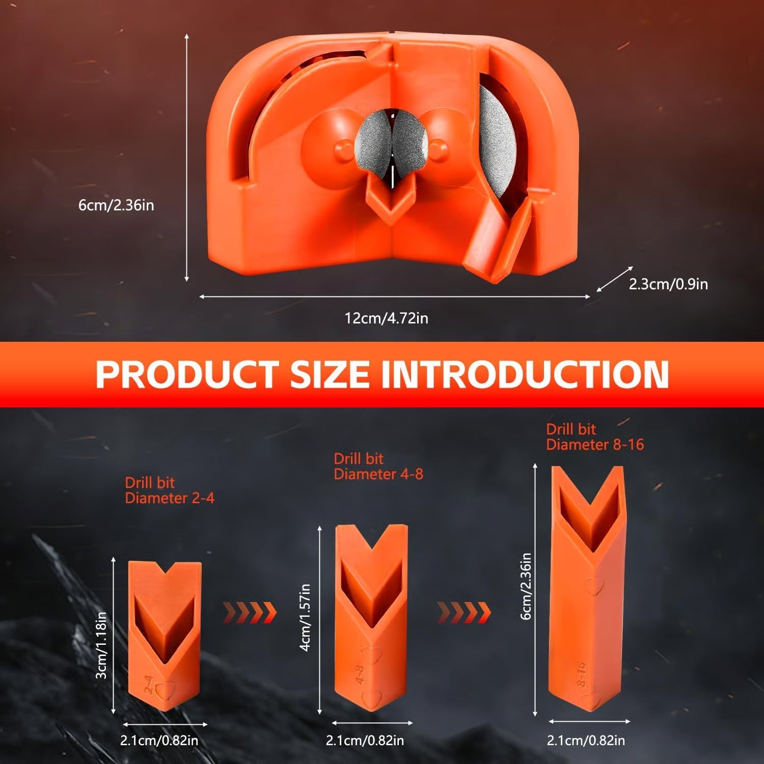 Drill Bit Sharpener — Diamond Wheel Precision Sharpening Tool