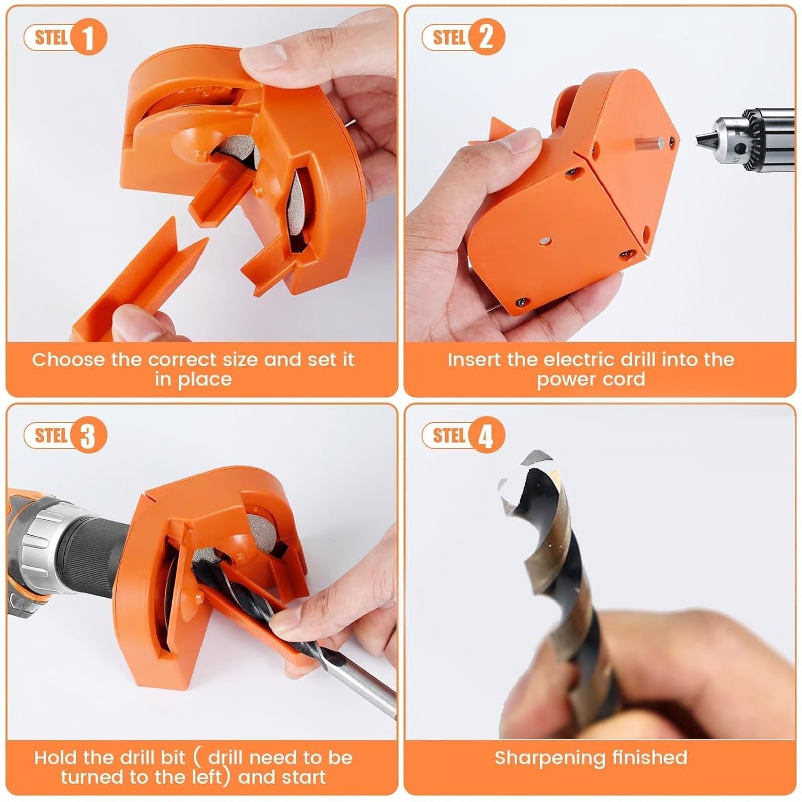 Drill Bit Sharpener — Diamond Wheel Precision Sharpening Tool