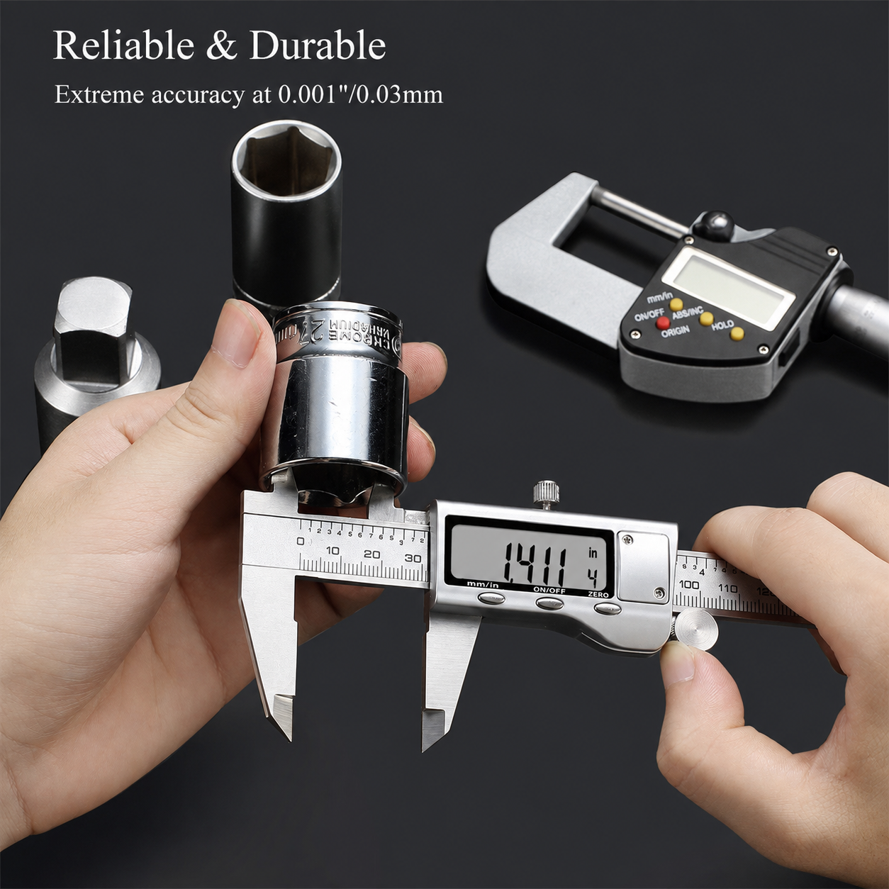 High-Precision Stainless-Steel Digital Vernier Caliper 6 inch/150mm