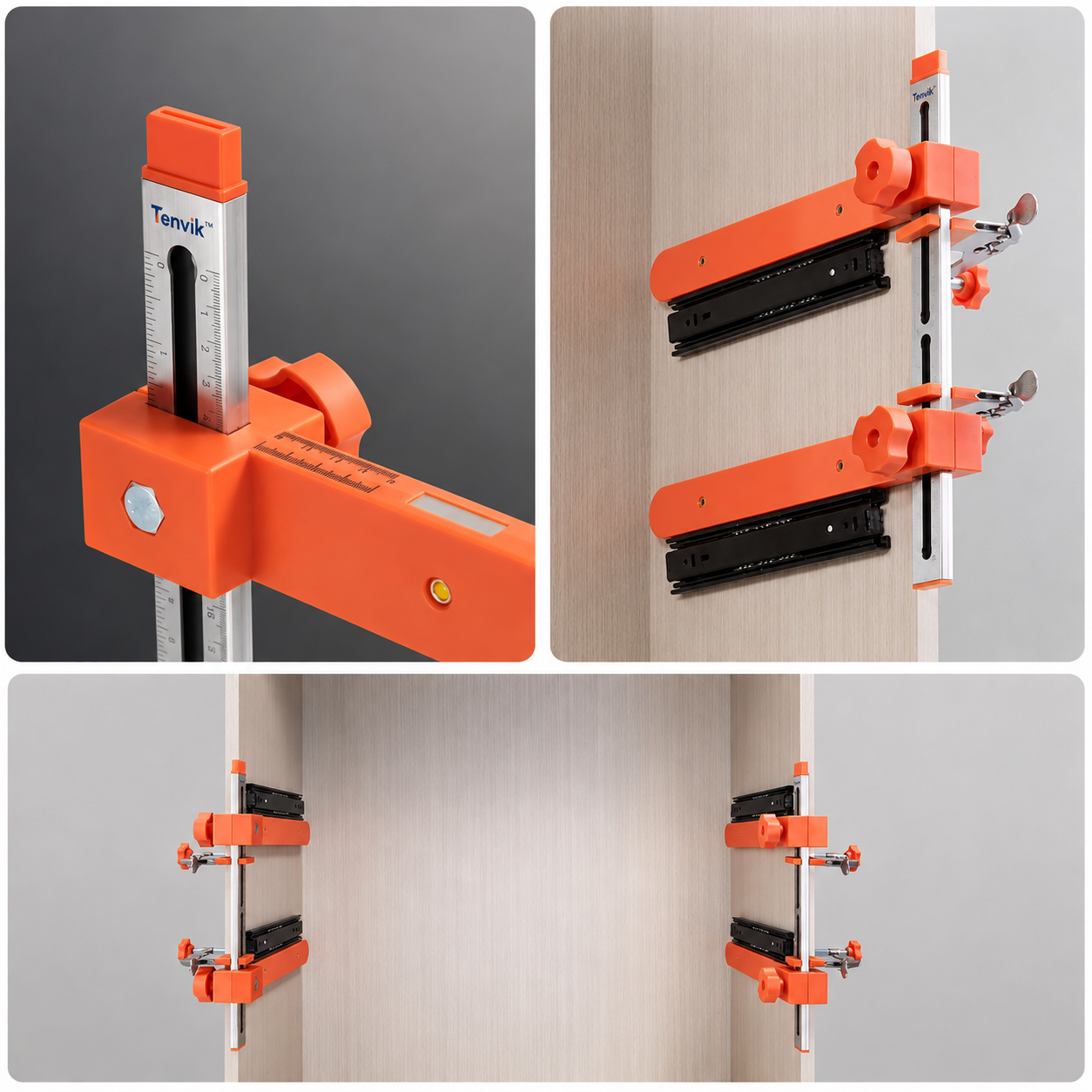 Drawer Slide Jig with Dual Scale
