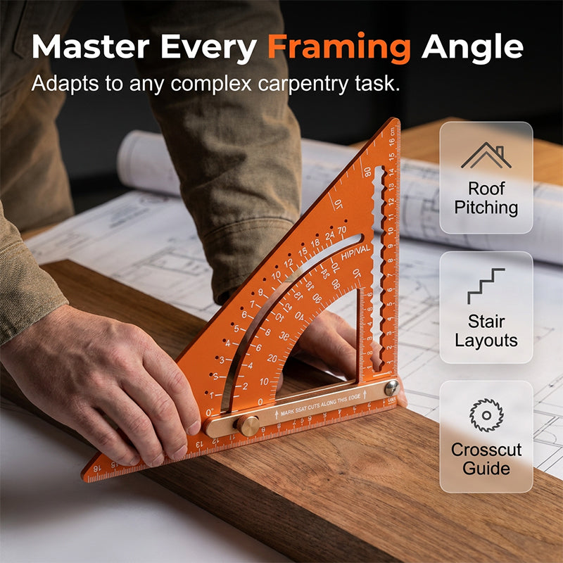 Precision Adjustable Woodworking Triangle Ruler