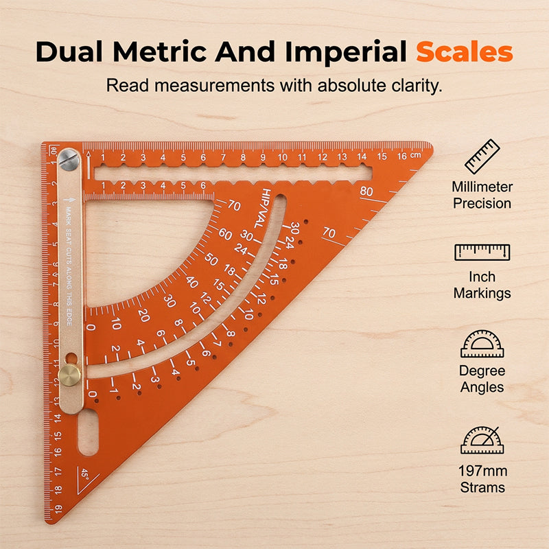 Precision Adjustable Woodworking Triangle Ruler