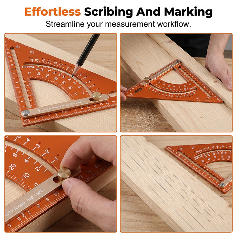 Precision Adjustable Woodworking Triangle Ruler