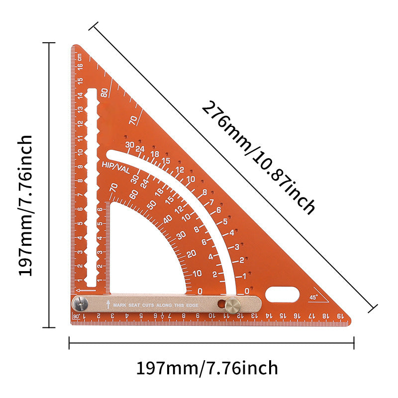 Precision Adjustable Woodworking Triangle Ruler