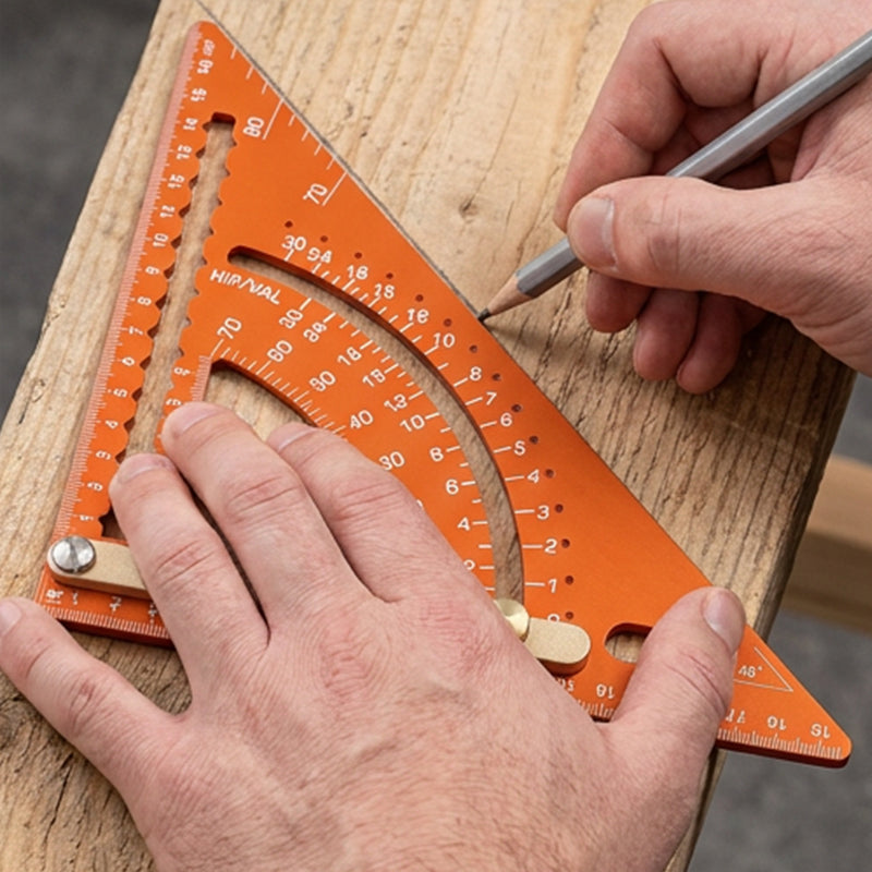 Precision Adjustable Woodworking Triangle Ruler