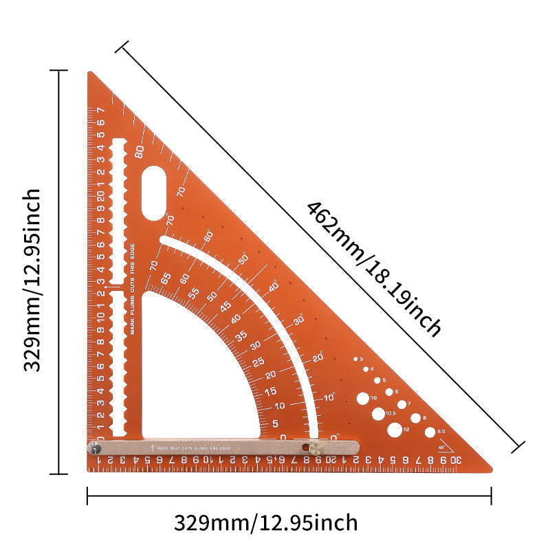Precision Adjustable Woodworking Triangle Ruler